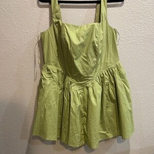 Fashion Nova Olive Lace-Up Dress